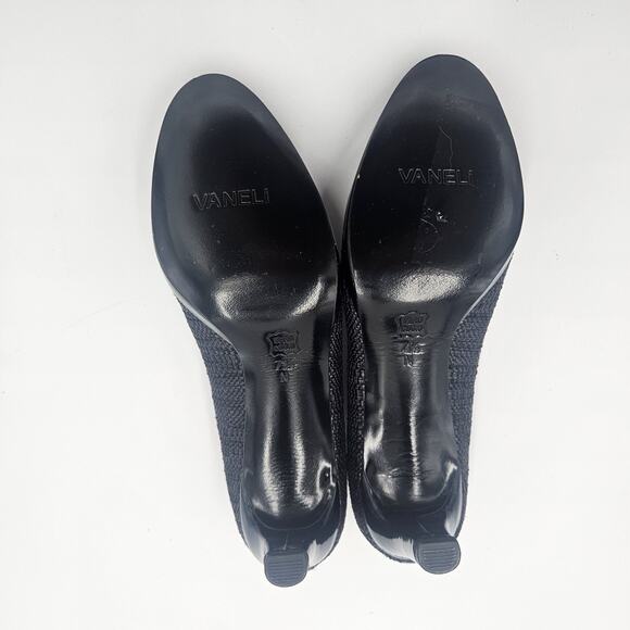 Vaneli Size 7.5N Dayle Vintage Black Classic Pump Woven T'moro Eprint Comfort - Picture 7 of 10